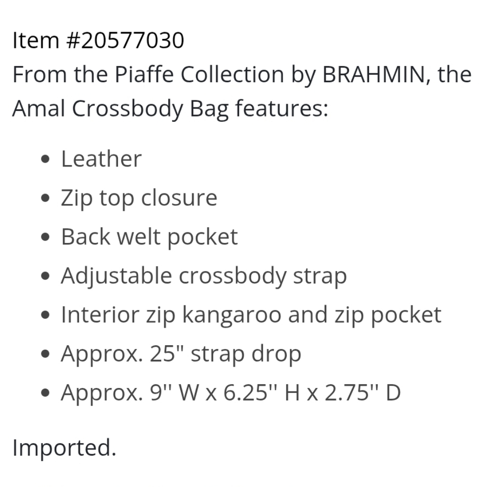 Brahmin Amal Piaffe Snake Print Crossbody - Picture 10 of 16